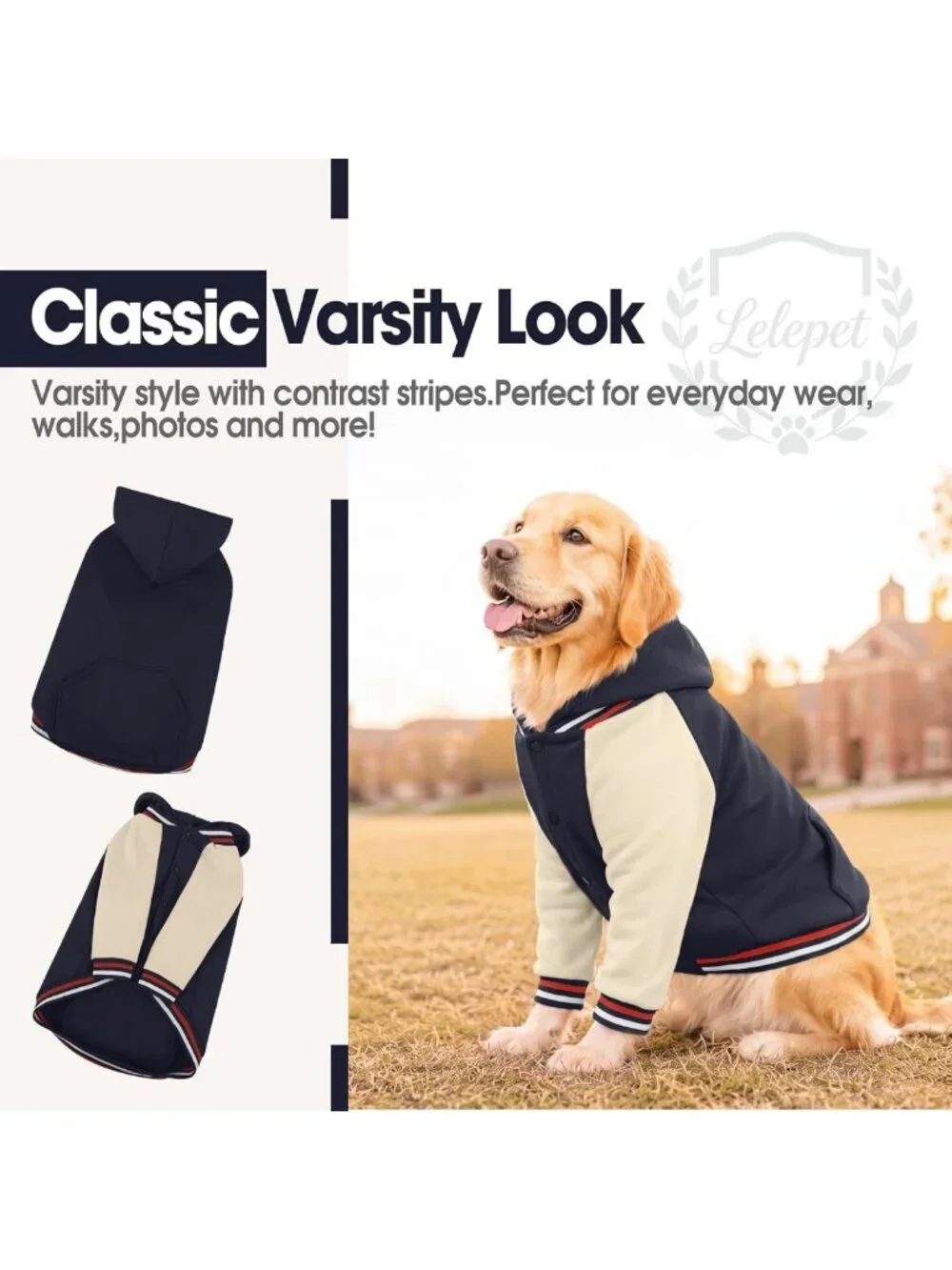 Cozy Fleece Dog Hoodie Sweater - Warm Apparel for Small to XL Dogs